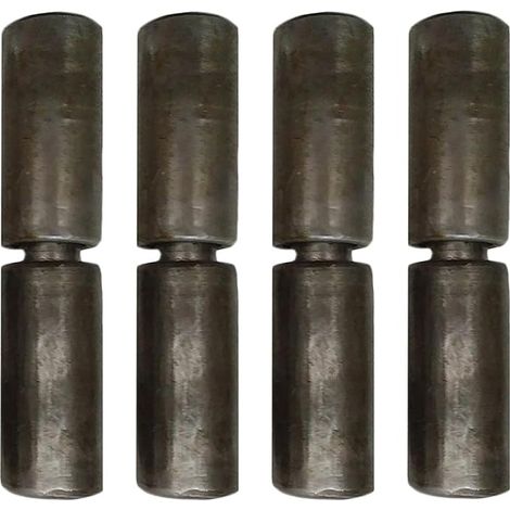 Juego de 4 bisagras cilíndricas soldables, de 20 x 110 mm, fabricadas en acero robusto con rodamientos de bolas extraíbles para puertas metálicas, camiones y remolques. Rotación de 360°. Capacidad de  (1/5)
