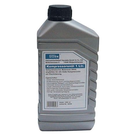 Güde – Huile de synthèse pour compresseur 1L – Protection optimale – Excellent détergent et dispersant – Faible évaporation (1/2)