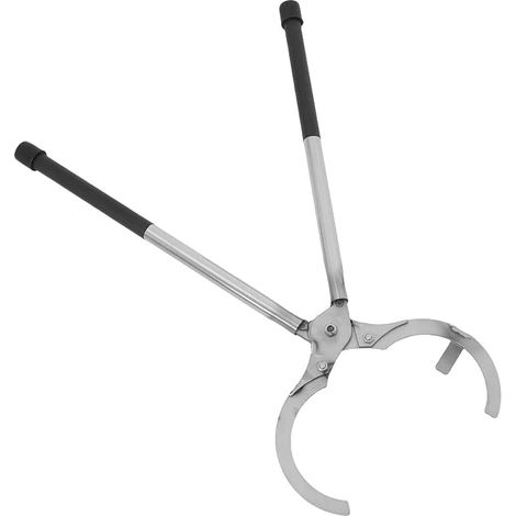 Mikinona Pinces pour four de fusion de métaux, pinces à feu de creuset, pour creusets en graphite 3-4 kg, acier inoxydable et plastique, poignée ergonomique, laboratoires et fonderies (1/5)