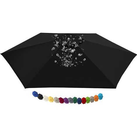 Tissu de Remplacement pour Parasol Déporté Toile de Rechange pour Parasol, Bâche de Remplacement pour Parasol Déporté, pour Terrasse Jardin Piscine(N13,8.8 FT 270cm 8 Ribs) (1/5)