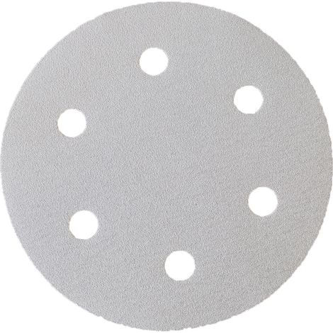 Eibenstock Schleifpapier P24 (Halbedelkorund, 6-fach gelocht, Klett), Ø 225 mm, 10Stück/Pack 10 Stk (1/3)