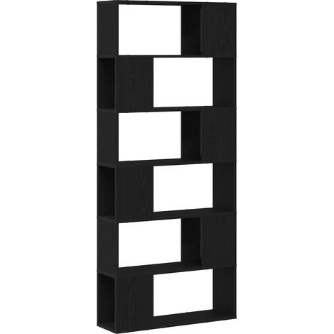 Estantería librería madera ingeniería roble negro 80x24x186 cm vidaXL