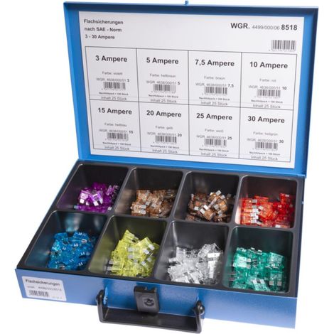 Fusibles planos en caja metálica 8 tipos