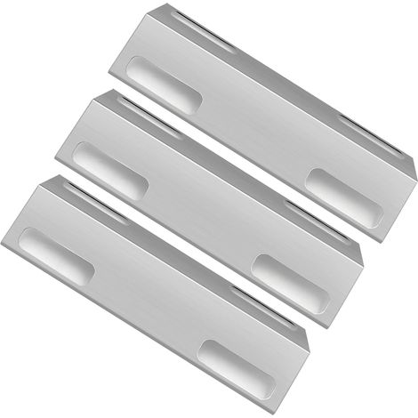 39 x 15cm Plaque Chauffante pour Ducane Affinity, Landmann, Jamie Oliver, Acier Inoxydable Diffuseur Chaleur de Gril Couvercle du brûleur pièce de Rechange, Paquet de 3