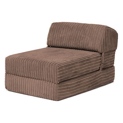 Matelas futon pliant 168x60x14 cm – Appui-tête intégré – Velours côtelé doux – Housse amovible et durable – Gain de place pour invités (1/5)