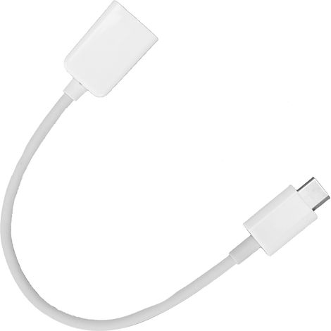 Adaptateur USB Type-C vers OTG, convertisseur de câble OTG portable pour souris, clavier et périphériques USB (blanc) (1/5)