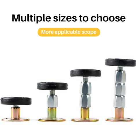 4 supports de cadre de lit réglables, filets anti-vibrations, support télescopique pour cadre de lit, protection murale, pieds de support pour table de lit (1/5)