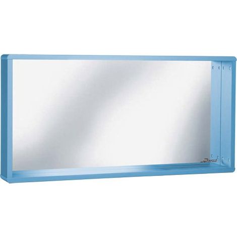 Miroir avec Le Cadre et Le Plateau, Le Bois, Le Bleu, 13 x 110 x 55 cm, 110 x 55 x 13 cm (1/4)