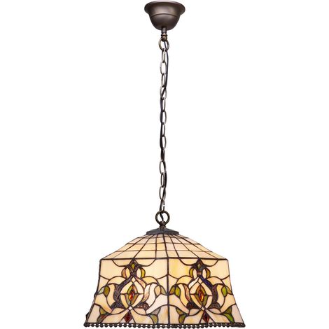 Deckenpendelleuchte mit Kette und Lampenschirm mit 40 cm Durchmesser der Hexa-Serie