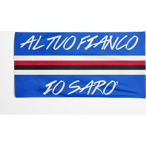 TELO MARE in spugna AL TUO FIANCO IO SARÒ misura grande cm. 90 X 170 (1/5)