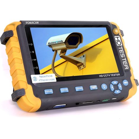 IV8W Sicherheitskamera-Tester, 5 Zoll TFT LCD, 4-in-1, 8 MP AHD TVI, 8 MP CVI CVBS, koaxialer HD-Videomonitor, unterstützt PTZ-Controller/UTP-Kabeltest/VGA-HDMI-Eingang/DC12V-Ausgang