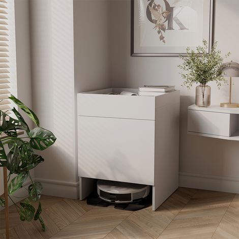 Armadietto robot aspirapolvere Dustin, Bianco, 50 x 67.5 cm con 1 porta, Vicco (1/5)