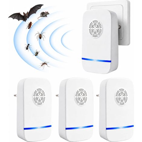 Répulsif Ultrasonique Souris Rats 4 Pack Anti Rongeurs Électrique (1/5)