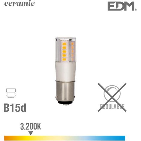 Lampadina LED EDM a Baionetta B15D 5.5W 650lm 3000K Luce Calda Ø18x57mm
