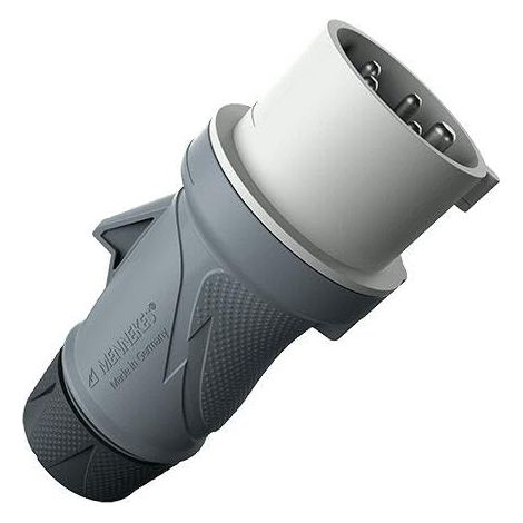 MENNEKES STECKER POWERTOP XTRA R MIT ERGOCONTACT, 5 P, IP54, 32 A, GRAU (13609)
