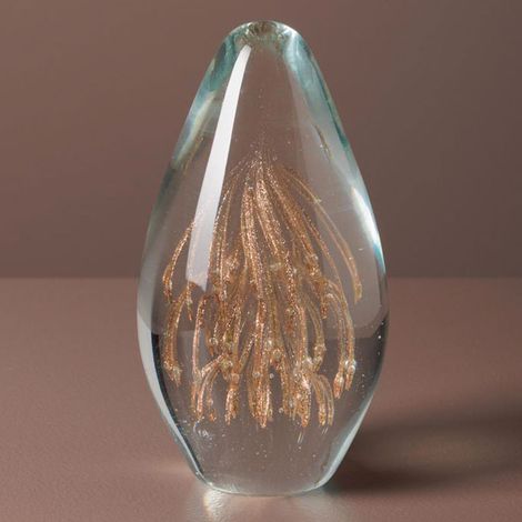 Presse papier en Verre Medusa Bronze 8x14cm (1/4)