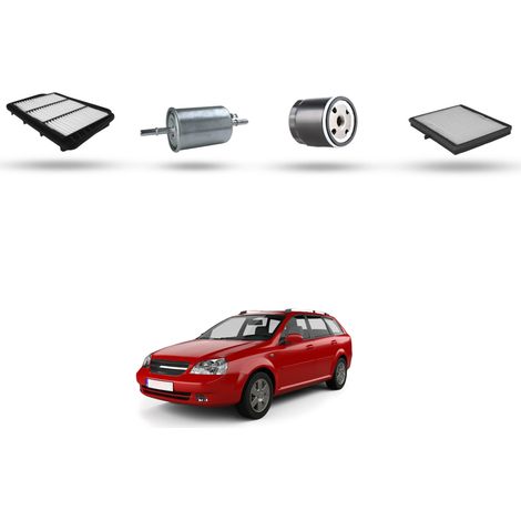 Kit tagliando 4 filtri compatibile con Chevrolet Lacetti 1.6 16V 80KW dal 2004 al 2013 (1/5)