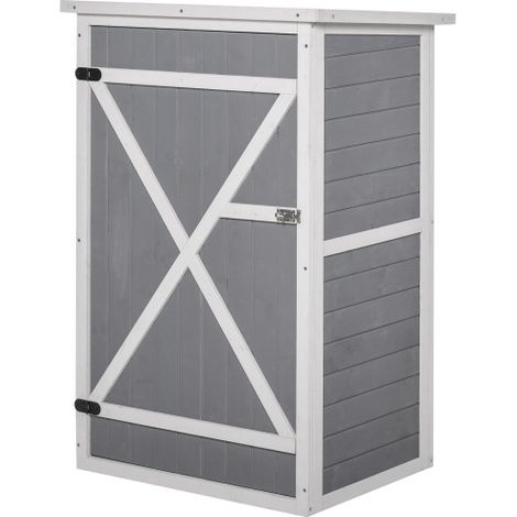Gartenhaus Gerätehaus Regalböden Tanne Schwarz+Grau+Weiß 75x56x115cm en el sitio (1/5)