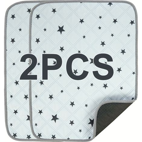 Tapis absorbants lavables à motif étoiles pour chiens et chats, réutilisables (2 pièces, 6145CM) (1/5)