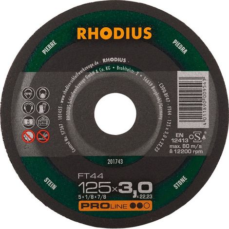 Disco de corte FT44 125 x 3,0mm Rhodius(por 25)
