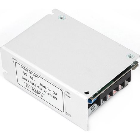 Alimentation Secteur 12V 5A Universel avec Convertisseur AC/DC pour Bandes LED