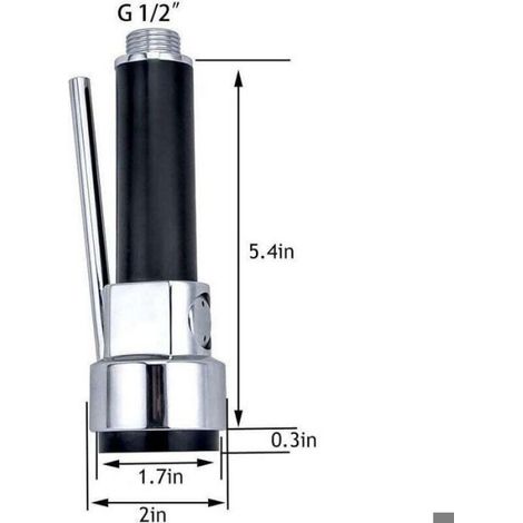 Douchette robinet cuisine laiton, rétractable, mitigeur, remplacement pour robinet, chromé, G1/2 (1/4)