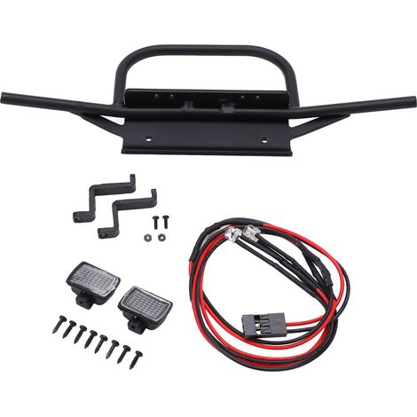 Frontstoßstange aus Metall mit LED-Scheinwerfern für RC-Car MN D90, 1:12 Maßstab, Upgrade-Teile und Zubehör R788B (1/5)