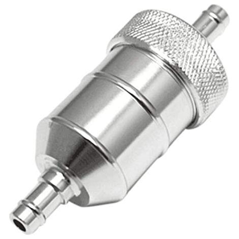 Ce filtre à carburant en aluminium est conçu spécifiquement pour les motos et convient aux durites de carburant de 8 mm. Ce filtre en aluminium est lavable et réutilisable (argent).