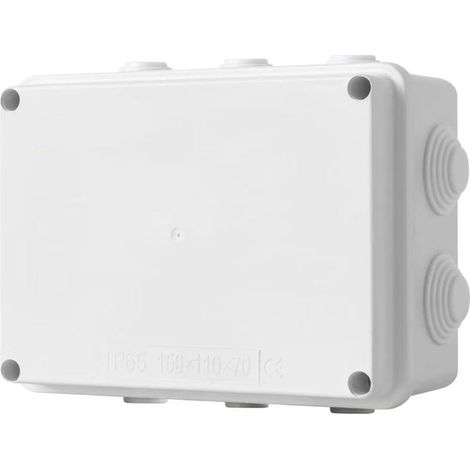 Caja de Empalme y Derivación Estanca de Superficie Blanco 150x110x70 mm