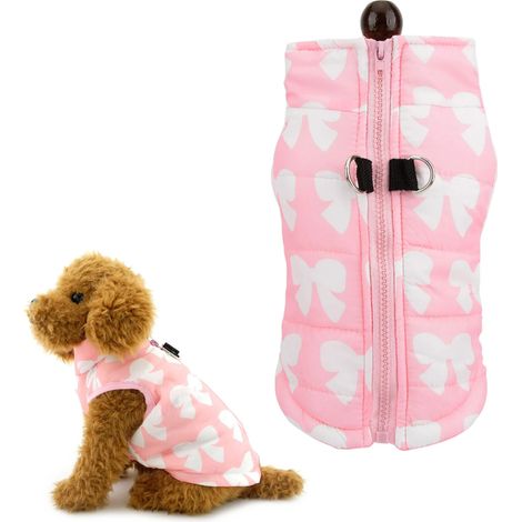 1 veste sans manches pour chien, rembourrée coton, fermeture éclair, bande auto-agrippante, pour sorties hivernales et intérieur frais (1/5)
