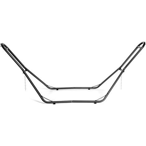 COSTWAY Supporto Universale, Telaio per Amaca Regolabile, Capacità 200 kg, 2 Persone, Adatto per Amache da 2,75 a 3,6 m di Lunghezza, per Terrazza Esterna Coperta da Giardino, Nero (amaca non inclusa) (1/5)