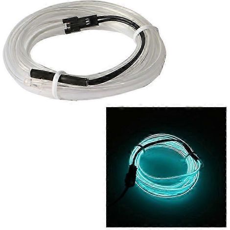 Guirlande lumineuse LED décorative pour l'intérieur de voiture, câble métallique flexible avec éclairage néon et alimentation USB, accessoires auto (1/5)