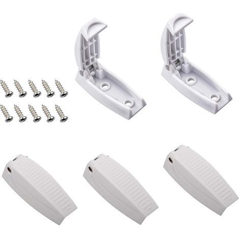 5 pièces Supports de Porte pour Camping-Car, loquet de Porte à Bagages Blanc, Clips de Porte de Camping-Car, Maintien de la Porte à Bagages Ouverte, pour Camping-Car, remorque, Camping-Cars (1/4)