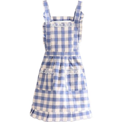 Tablier De Cuisine Pour Femme - En Coton Doux Avec Poches - Tablier À Double Couche Pour Cuisiner Pâtisser Barbecue Et Jardinage - 1 Pièce (1/5)