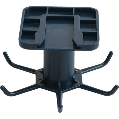 Rotating kitchen utensil holder – 6 adhesive hooks – drill-free installation – rust-resistant plastic (1/5)