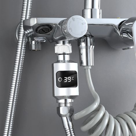 Heizung – Digitales LED-Duschthermometer, einstellbarer Wassertemperaturmonitor für Zuhause (1/5)