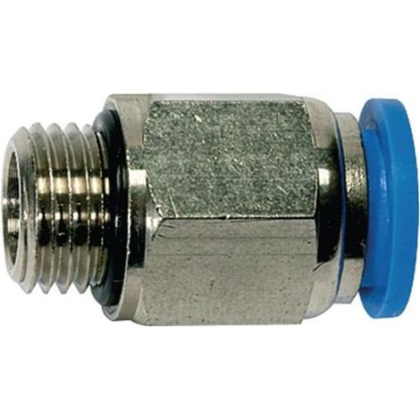 Gerade Steckverschraubung Bl.Ser.AG G 1/4 Zoll SW 14mm m.O-Ring u.a6-KT.zyl. (1/2)