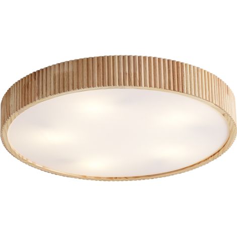 QAZQA Japandi Ceiling Lamp Wood 60cm 5-Lights - Lyra (1/5)