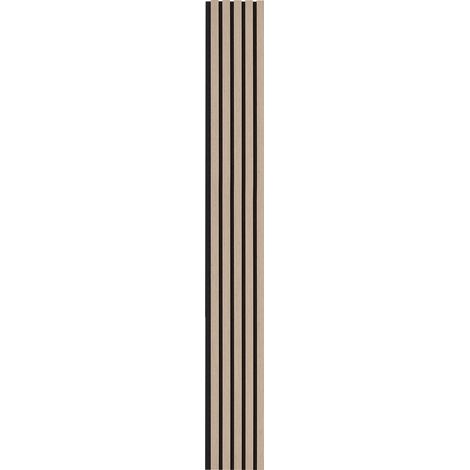 Mophorn Akustikplatten aus Holzlamellen, 20,1 x 249,6 cm, MDF-Akzent-Holzwandpaneele für moderne Innenwanddekoration, Kunstholz-Wandplatten zur Geräuschreduzierung, Silberholz