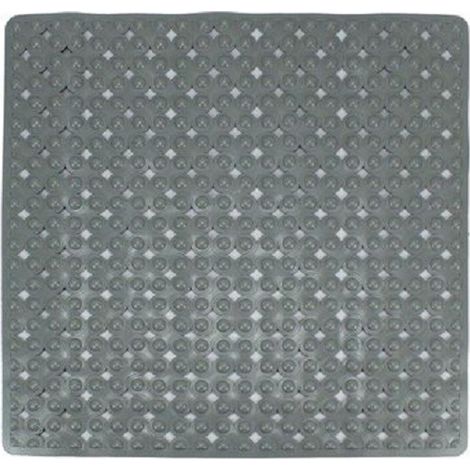 TRADE SHOP - Tappeto Tappetino Grigio Antiscivolo Per Vasca Da Bagno Doccia 52 X 52 Cm 79761 - (1/2)