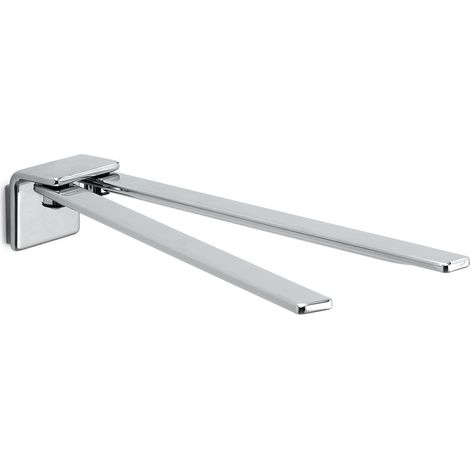 Portasalviette ad snodo da muro in ottone, acciaio inox AISI 304 e Cromall A923 Gedy serie IL GIGLIO Cromato