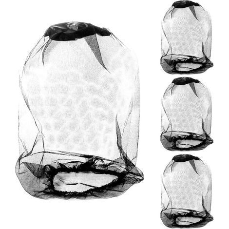 4 Pièces de Filet AntiMoustiques pour Tête, Filet AntiMoustiques pour Chapeau, Protection AntiInsectes pour Les Activités de Plein Air, Randonnée, Camping, Abeillage, Pêche (1/5)