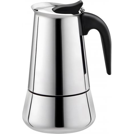 BEBUSINGOTO Cafetera de acero inoxidable italiana de 100 ml. (1/5)