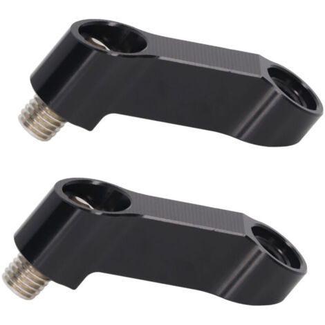 BUNTHAUS Paire d'adaptateurs de rehausse de rétroviseur de 10 mm (0,39 po) pour moto NMAX 155/125 (2015-2022), noir