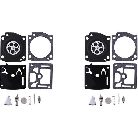 Kit de réparation/reconstruction de carburateur (10 pièces) pour tronçonneuses Husqvarna 362, 365, 371 et 372 (type Walbro) - Pièce de rechange (1/5)