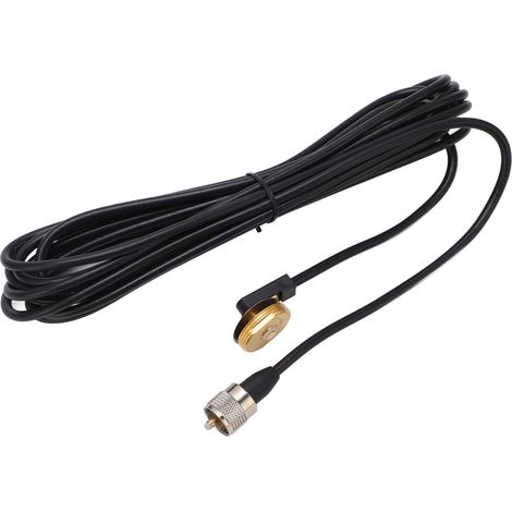 Câble d'antenne de 5 m pour talkie-walkie de voiture avec connecteur mâle flexible en cuivre pour radio mobile de véhicule (1/5)