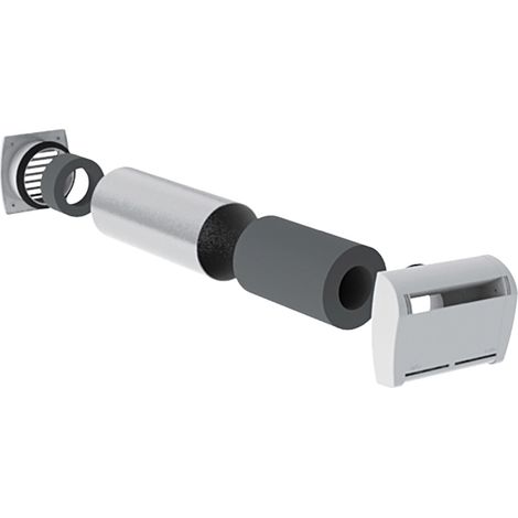 Caisson VMC d'extraction ou d'insufflation ventilation tertiaire D 400 mm / laine de verre 25mm + filtre G4 MINIMAX - CALADAIR - CMISOG4400 (1/2)