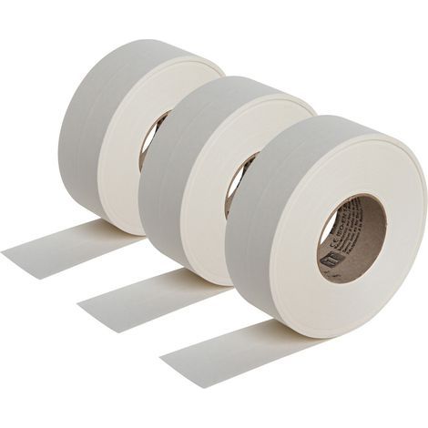 Semin – Lot de 3 bandes joint papier 75 m – Pour joints plaques de plâtre – Finition invisible et forte résistance – Compatible avec enduit
