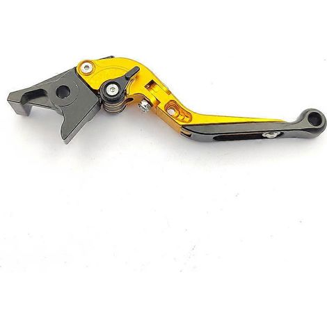 Convient pour la moto BMW C650GT, poignée de frein à main droite modifiée en alliage d'aluminium, accessoires de levier de klaxon (doré, 1 télescopique pliable) (1/5)