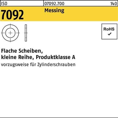 Rondelle ISO 7092 3 laiton 500 pièces
